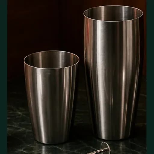 Two-piece stainless-steel Boston shaker
